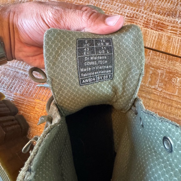 Dr. Martens Combs Tech Combat Boots - Olive Green - Picture 3 of 4